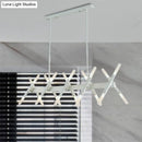 GobekUsa Modern Acrylic Tube Island Pendant Light - 16/20 Lights - Black/White/Gold - Dining Room Ceiling Lighting