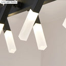 GobekUsa Modern Acrylic Tube Island Pendant Light - 16/20 Lights - Black/White/Gold - Dining Room Ceiling Lighting