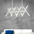 GobekUsa Modern Acrylic Tube Island Pendant Light - 16/20 Lights - Black/White/Gold - Dining Room Ceiling Lighting