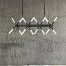 GobekUsa Modern Acrylic Tube Island Pendant Light - 16/20 Lights - Black/White/Gold - Dining Room Ceiling Lighting