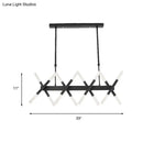 GobekUsa Modern Acrylic Tube Island Pendant Light - 16/20 Lights - Black/White/Gold - Dining Room Ceiling Lighting