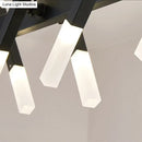 GobekUsa Modern Acrylic Tube Island Pendant Light - 16/20 Lights - Black/White/Gold - Dining Room Ceiling Lighting