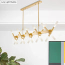 GobekUsa Modern Acrylic Tube Island Pendant Light - 16/20 Lights - Black/White/Gold - Dining Room Ceiling Lighting