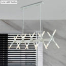 GobekUsa Modern Acrylic Tube Island Pendant Light - 16/20 Lights - Black/White/Gold - Dining Room Ceiling Lighting