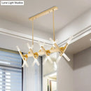 GobekUsa Modern Acrylic Tube Island Pendant Light - 16/20 Lights - Black/White/Gold - Dining Room Ceiling Lighting