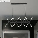 GobekUsa Modern Acrylic Tube Island Pendant Light - 16/20 Lights - Black/White/Gold - Dining Room Ceiling Lighting