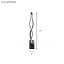 GobekUsa Modern Acrylic Twist Wall Light Sconce in Black/White - Neutral/Warm/White Light