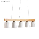 GobekUsa Modern Adjustable Cone Pendant Lamp - 3/5-Light Island Drop Light in Black/White