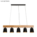 GobekUsa Modern Adjustable Cone Pendant Lamp - 3/5-Light Island Drop Light in Black/White
