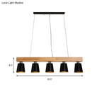 GobekUsa Modern Adjustable Cone Pendant Lamp - 3/5-Light Island Drop Light in Black/White