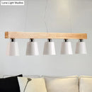 GobekUsa Modern Adjustable Cone Pendant Lamp - 3/5-Light Island Drop Light in Black/White
