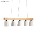 GobekUsa Modern Adjustable Cone Pendant Lamp - 3/5-Light Island Drop Light in Black/White