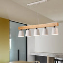 GobekUsa Modern Adjustable Cone Pendant Lamp - 3/5-Light Island Drop Light in Black/White