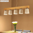 GobekUsa Modern Adjustable Cone Pendant Lamp - 3/5-Light Island Drop Light in Black/White