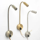 Modern adjustable gooseneck led bedside wall sconces bedroom reading lamp by Decorbites