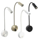 Modern adjustable gooseneck led bedside wall sconces bedroom reading lamp by Decorbites