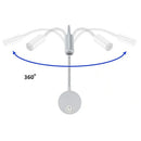 Modern adjustable gooseneck led bedside wall sconces bedroom reading lamp by Decorbites