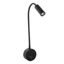 Modern adjustable gooseneck led bedside wall sconces bedroom reading lamp by Decorbites