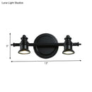 GobekUsa Adjustable Black Wall Light Fixture with 2 Arms and Simplicity 2-Head Design - Ideal for Bathroom Vanity Lighting