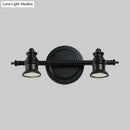 GobekUsa Adjustable Black Wall Light Fixture with 2 Arms and Simplicity 2-Head Design - Ideal for Bathroom Vanity Lighting