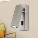 GobekUsa Contemporary Mini LED Wall Sconce with Rotatable Metallic Design - Black/Silver/White
