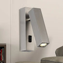 GobekUsa Contemporary Mini LED Wall Sconce with Rotatable Metallic Design - Black/Silver/White