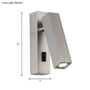 GobekUsa Contemporary Mini LED Wall Sconce with Rotatable Metallic Design - Black/Silver/White
