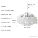 GobekUsa Aeolian Bells Shell Chandelier for Mediterranean Living Room, Shop, Bar, and Restaurant