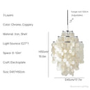 GobekUsa Aeolian Bells Shell Chandelier for Mediterranean Living Room, Shop, Bar, and Restaurant