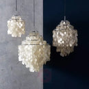GobekUsa Aeolian Bells Shell Chandelier for Mediterranean Living Room, Shop, Bar, and Restaurant
