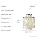 GobekUsa Aeolian Bells Shell Chandelier for Mediterranean Living Room, Shop, Bar, and Restaurant