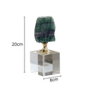 GobekUsa Crystal Base Ornaments: Agate/Fluorite Artwork, Modern Crafts Room Decor