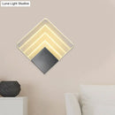 GobekUsa Square LED Wall Sconce - 5.5/8" Width, Acrylic Light, Aged Silver/Black Finish