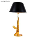 GobekUsa Nordic Modern AK47 Gun_Lounge Silvery Gold Lustre Bedroom Lamp LED Floor Lamps Kids Children Room Fixtures Home Loft Decor