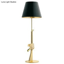 GobekUsa Nordic Modern AK47 Gun_Lounge Silvery Gold Lustre Bedroom Lamp LED Floor Lamps Kids Children Room Fixtures Home Loft Decor