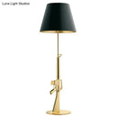 GobekUsa Nordic Modern AK47 Gun_Lounge Silvery Gold Lustre Bedroom Lamp LED Floor Lamps Kids Children Room Fixtures Home Loft Decor