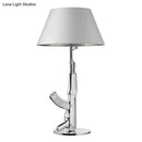 GobekUsa Nordic Modern AK47 Gun_Lounge Silvery Gold Lustre Bedroom Lamp LED Floor Lamps Kids Children Room Fixtures Home Loft Decor