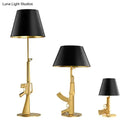 GobekUsa Nordic Modern AK47 Gun_Lounge Silvery Gold Lustre Bedroom Lamp LED Floor Lamps Kids Children Room Fixtures Home Loft Decor