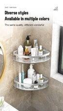 GobekUsa Modern Aluminum Bathroom Corner Caddy Shelf