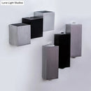 GobekUsa Modern Aluminum LED Wall Sconce in Gray for Porch - Cubic Design, Warm/White Lighting