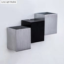 GobekUsa Modern Aluminum LED Wall Sconce in Gray for Porch - Cubic Design, Warm/White Lighting