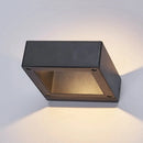 GobekUsa Modern Aluminum LED Wall Sconce Light Fixture - Square Shade Design, Warm/White Light, Black Finish for Porch