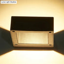 GobekUsa Modern Aluminum LED Wall Sconce Light Fixture - Square Shade Design, Warm/White Light, Black Finish for Porch