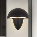 GobekUsa Modern Aluminum Mushroom Design Wall Sconce LED Black Lamp for Porch, Warm/White Lighting
