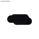 GobekUsa Modern Aluminum Oval Wall Washer Lamp with LED, Warm/White Light Bedroom Lighting in Black Finish