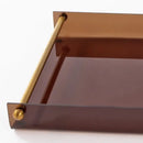 GobekUsa Clear Glass Square Fruit Plate Tray Desktop Storage Container Home Decor