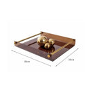 GobekUsa Clear Glass Square Fruit Plate Tray Desktop Storage Container Home Decor