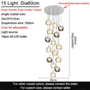 GobekUsa Crystal LED Ceiling Chandelier for Living Room, Bedroom, Dining, and Kitchen