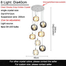 GobekUsa Crystal LED Ceiling Chandelier for Living Room, Bedroom, Dining, and Kitchen