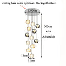 GobekUsa Crystal LED Chandelier: Modern Living Room Suspension Light for Home Decoration